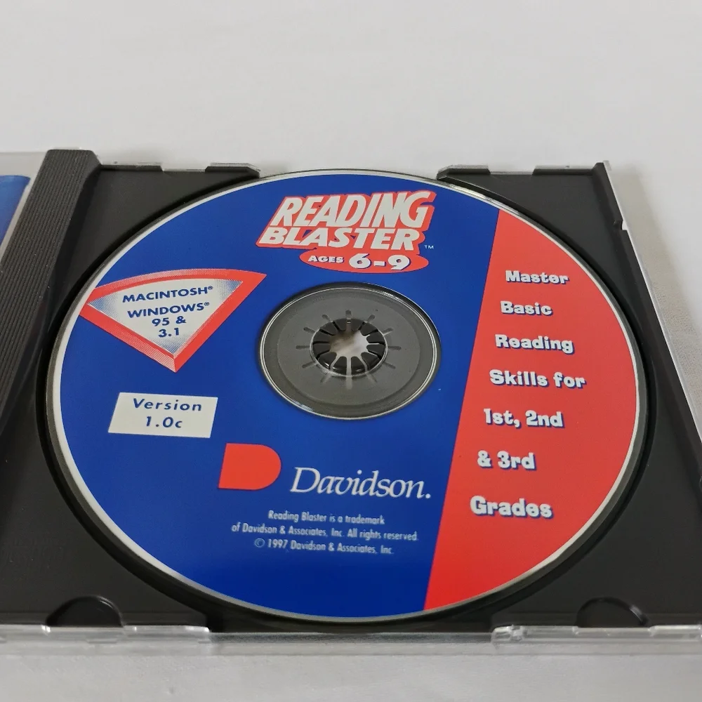 Reading Blaster Basic Reading Education Video Game Homeschool Learning Ages 6-9